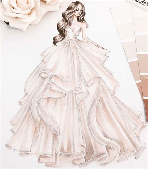 beautiful dress drawing